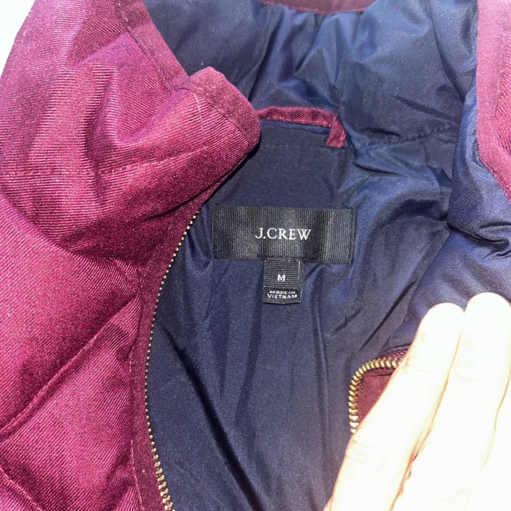 J. Crew Down filled Quilted Vest in Burgundy - Picture 3 of 4